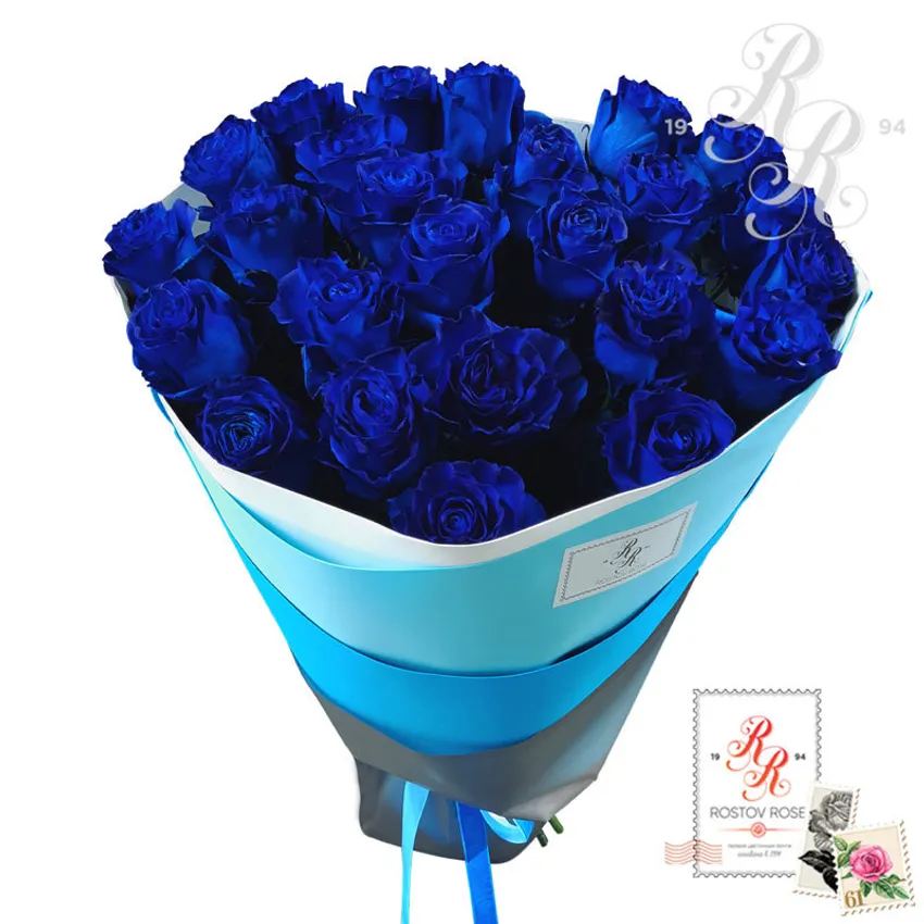 Букет 101 синяя роза (Vendela Blue)