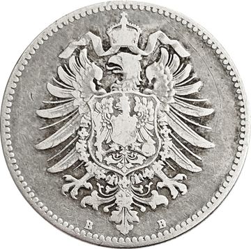 1 марка 1875 Германская Империя "B"