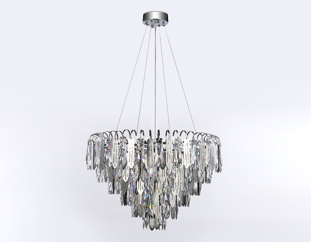 Подвесная люстра с хрусталем TR5257/11 CH/CL хром/прозрачный E27*11 max 40W D600*400