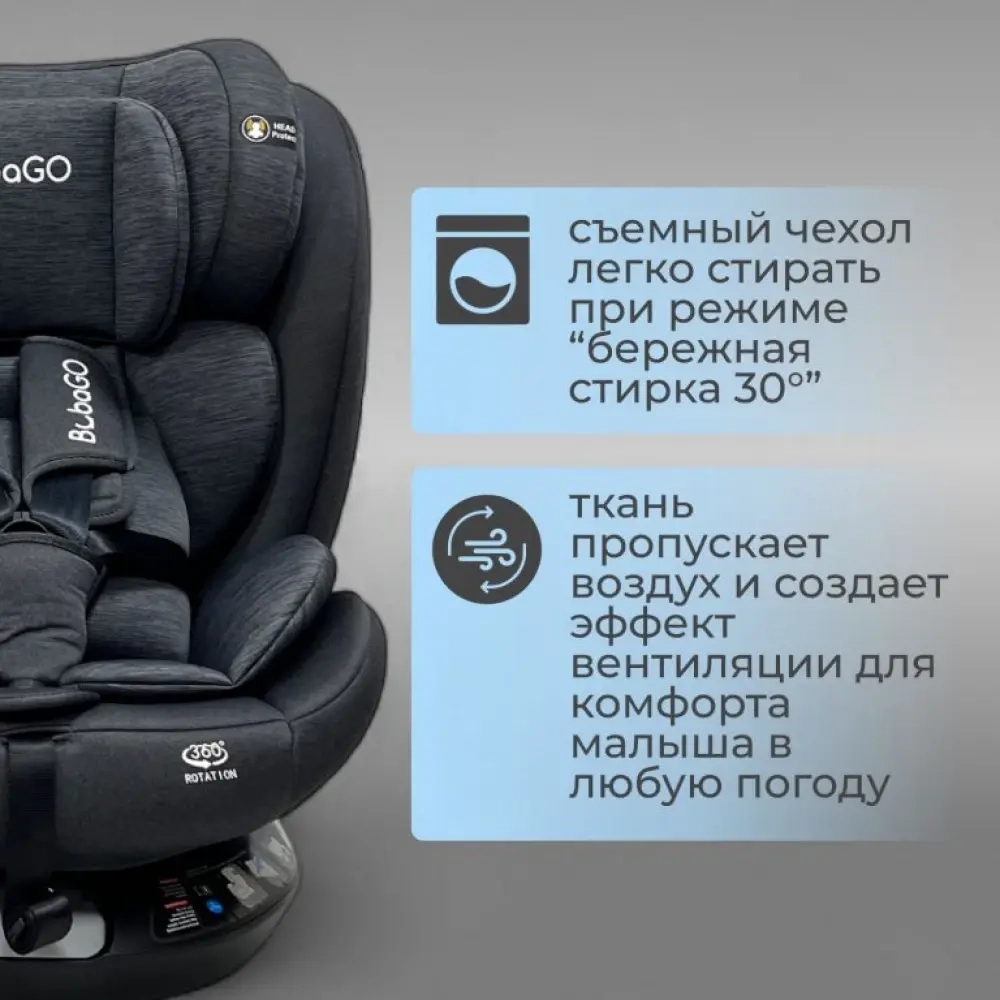 Автокресло Bubago Aspid / BG 170-1 (черный)