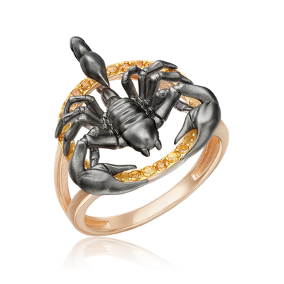 Кольцо «Скорпион» из комбинированного золота c цитринами 01-5777-00-206-1111