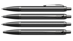 Подарочный набор Parker: черный ежедневник и черная шариковая ручка Parker IM Black Edition, цвет чернил синий