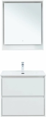 Тумба с раковиной Aquanet Милан 336368/330430 70 белый глянец