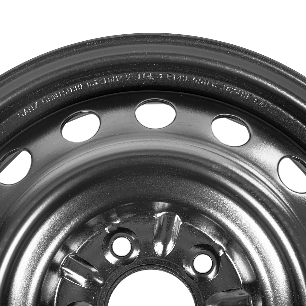 Диск штампованный R16 6J 5x114.3/67.1 ET43 GANZ Black GRN16030