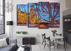 Модульная картина "Вена поздней осенью"