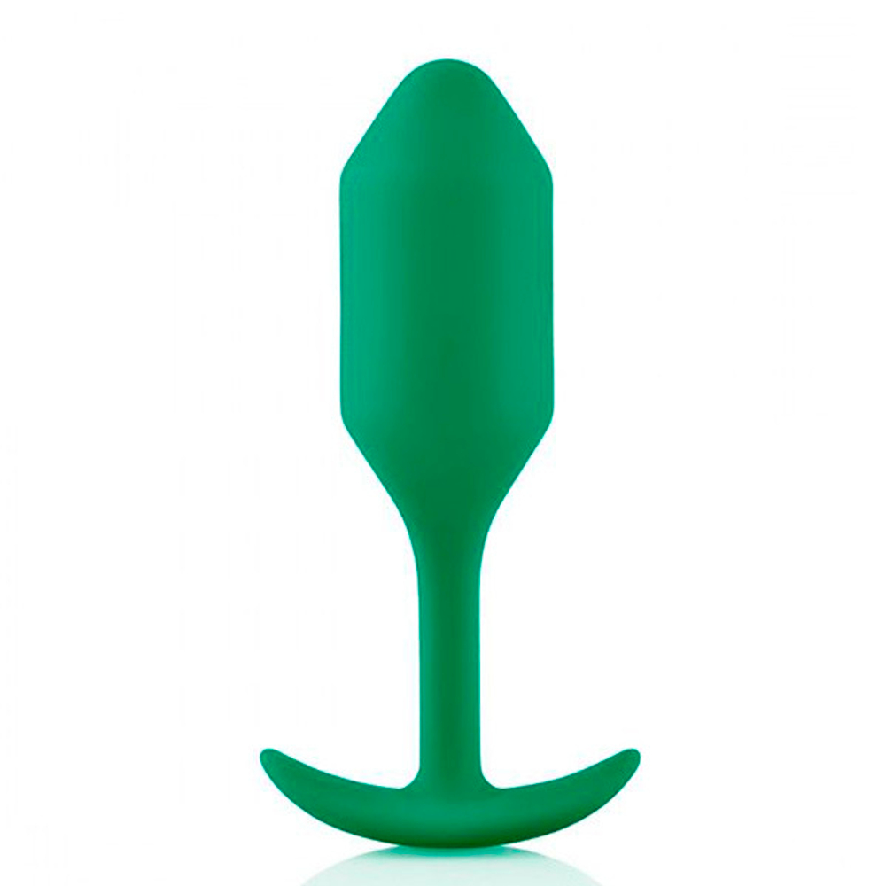 Зеленая пробка для ношения 11см b-Vibe Snug Plug 2 BV-008-GRN