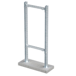 Комплект монтажных профилей на раму для крепления 1 оболочки винтами din 84 M6X40 4 шт. , горячеоцинкованный, длина 800 мм