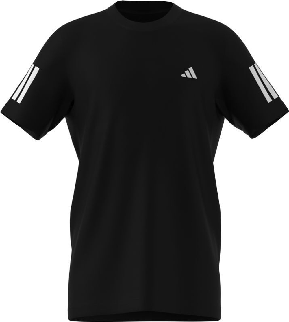 Футболка для мальчика теннисная Adidas Club 3 Stripes Tennis - черный