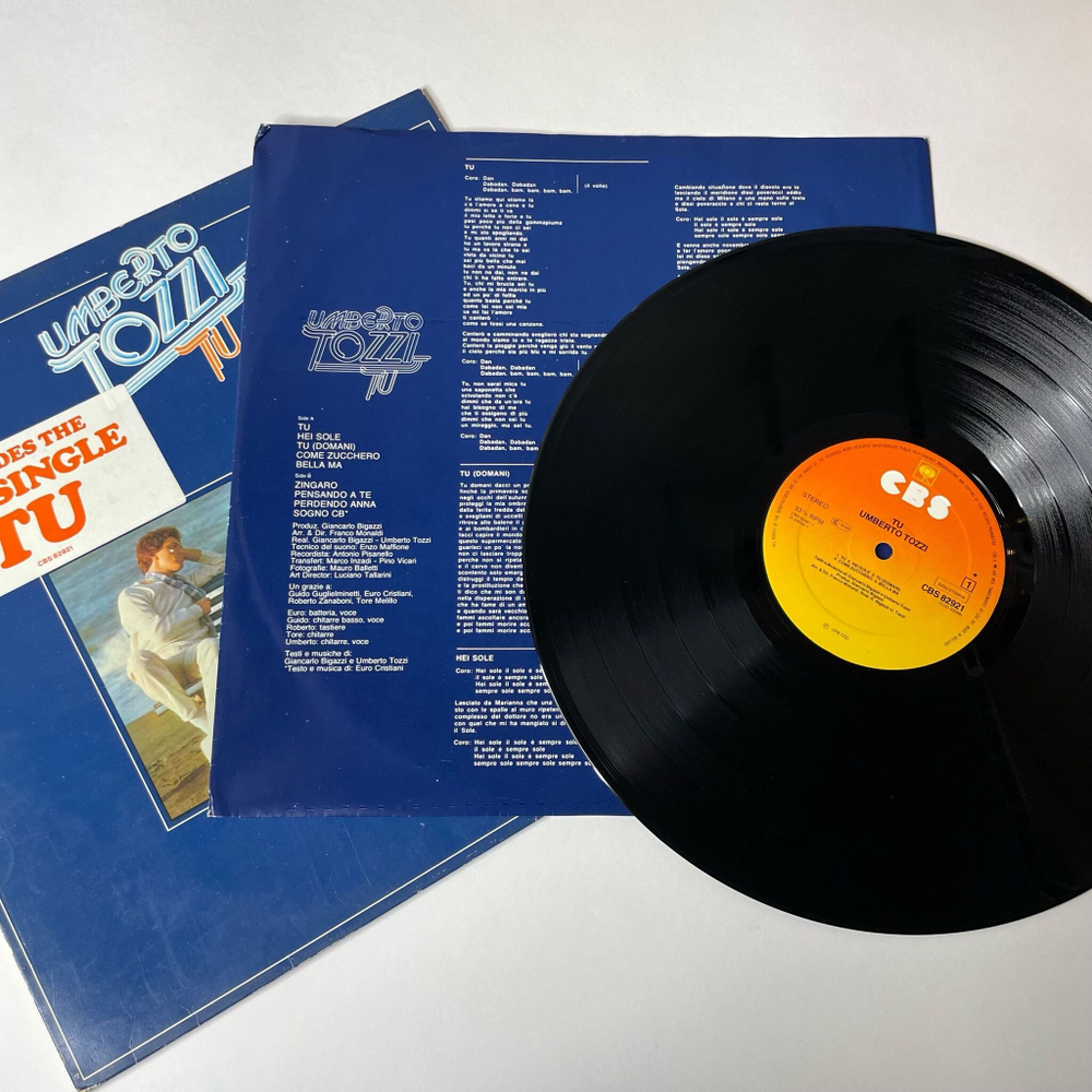 Винтажная виниловая пластинка LP Umberto Tozzi Умберто Тоцци Tu (Holland 1978)