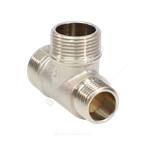 Тройник латунь никель переходной Ду 15х20х20 (1/2"х3/4"х3/4") НР/НР/НР VALFEX VF.131.N.034