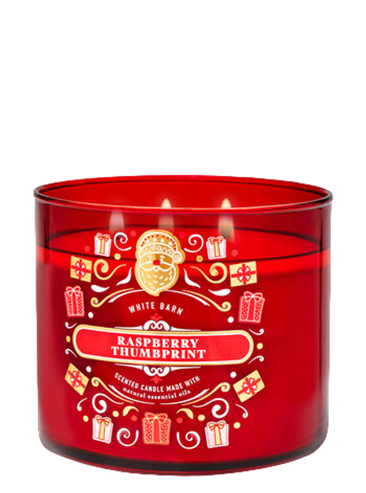 Bath and Body Works Raspberry Thumbprint 3-Wick Candle