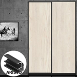 Дверь-купе ARISTO С, ЛДСП LAMARTY, профиль черный велюр (17 цветов)