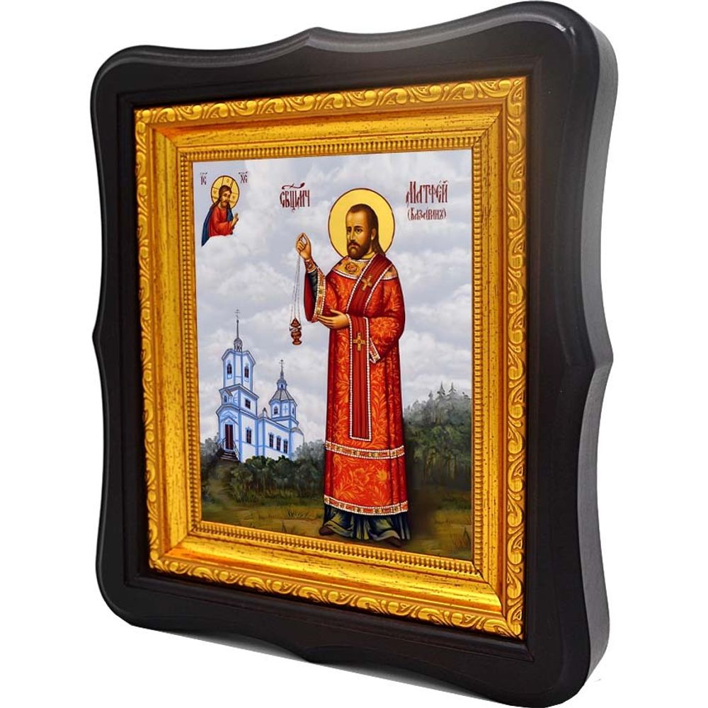 Матфей Казарин священномученик. Икона на холсте.