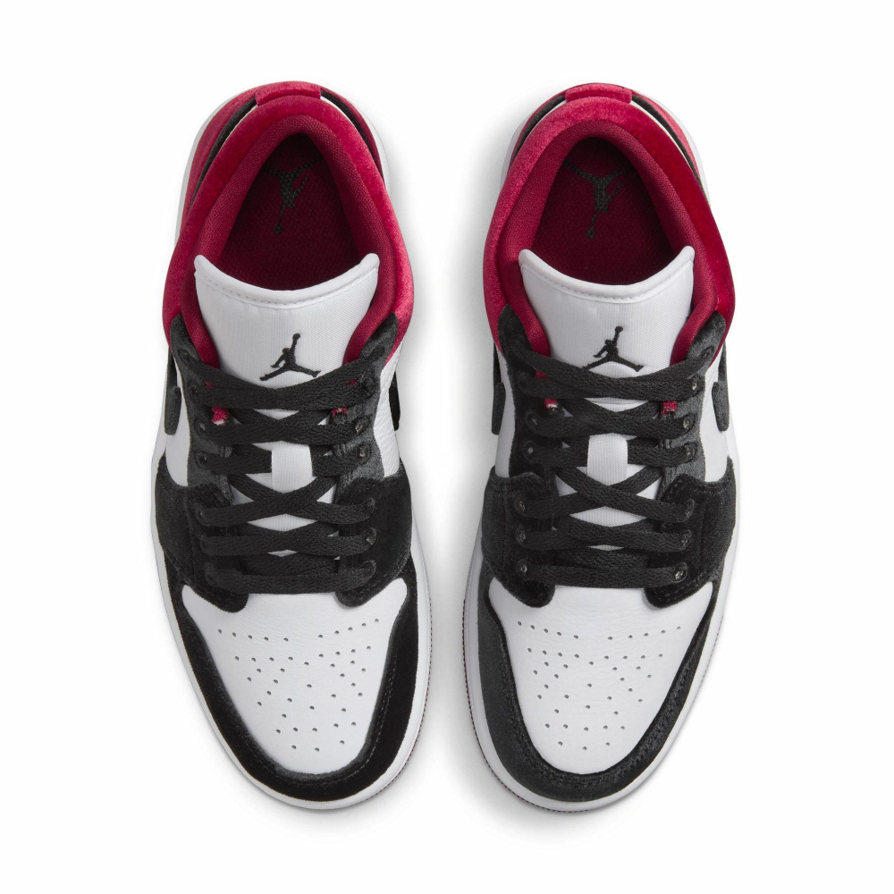 Кроссовки Jordan Air Jordan 1 Low Se Velvetblackgym Red (Женская размерная сетка)