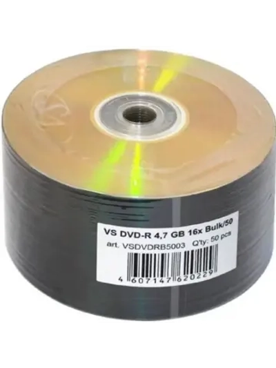 Диски VS DVD-R 4,7 GB 16x Bulk/50 (VSDVDRB5003)(620229)