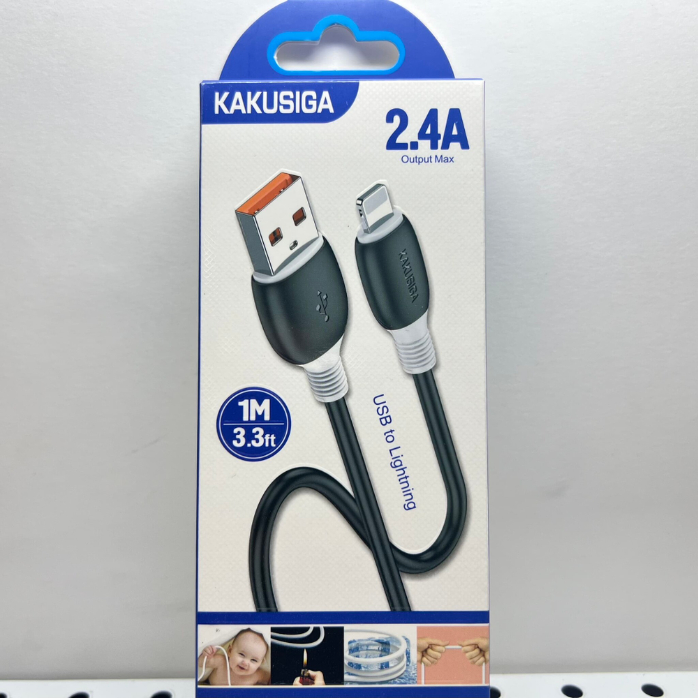 KSC-951 провод USB - Lightning 2.4A (черный)