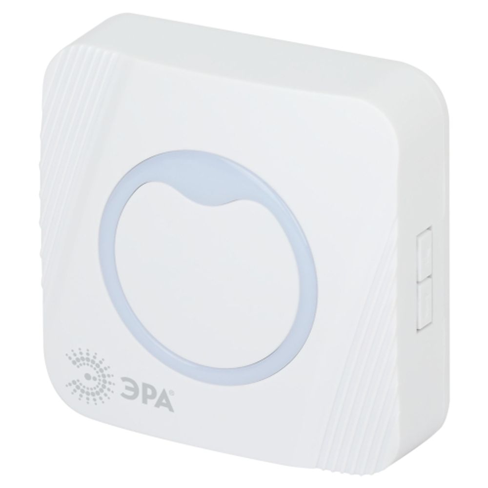 Звонок дверной ЭРА POLYCOLOR C100 беспроводной RGB подсветка белый 36 мелодий | Электрозвонки беспроводные