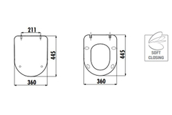 Крышка-сиденье с микролифтом DUCK – Базальт Матовый KC0903.01.0600E схема