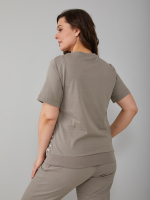 Футболка Фк-115/серобежевая-полоса