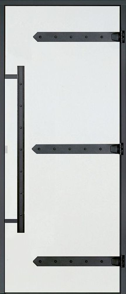 HARVIA Двери стеклянные LEGEND 9/19 черная коробка алюминий, стекло прозрачное, арт. DA91904L