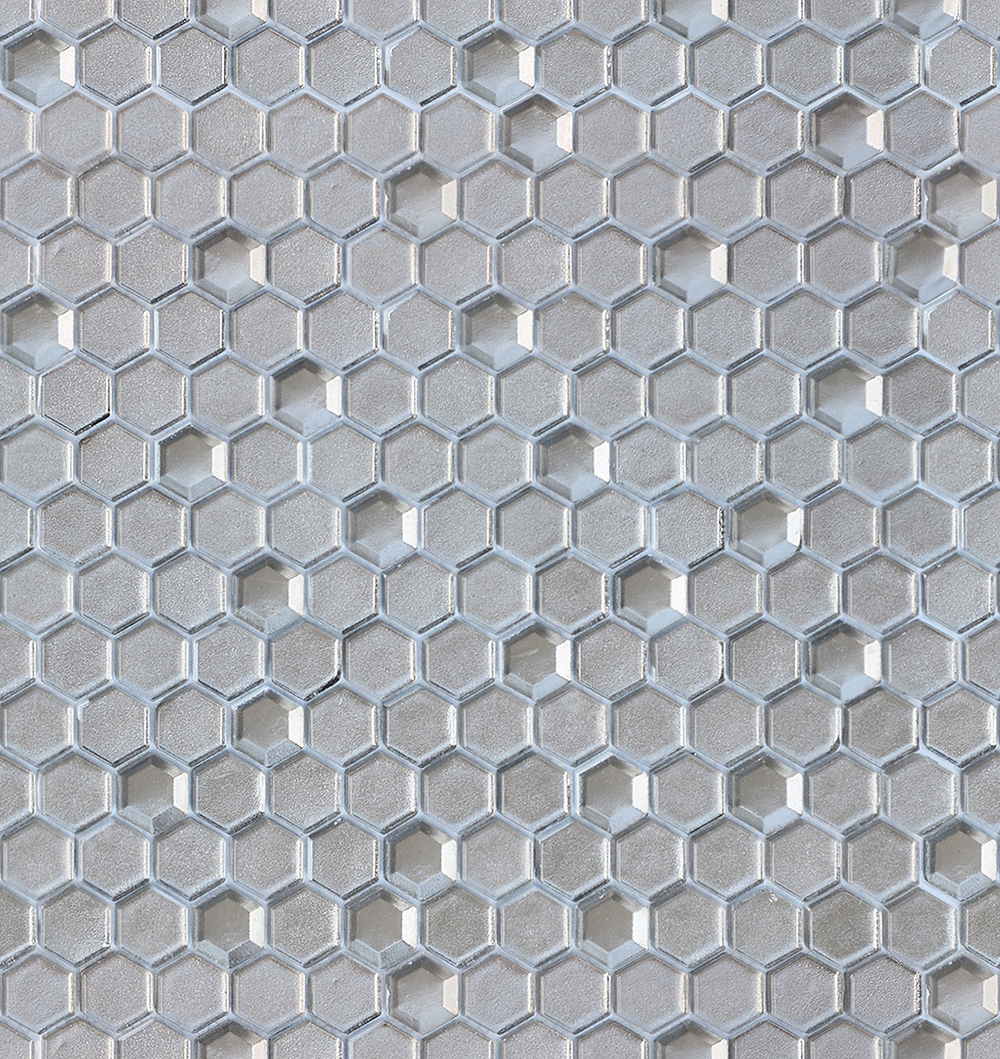 Мозаика LeeDo: Alchimia - Argento grani hexagon 30х30x0,6 см (чип 23x13x6 мм)