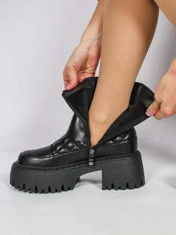 Ботинки (36-41)р. / шт. FA-1024-Black-PU