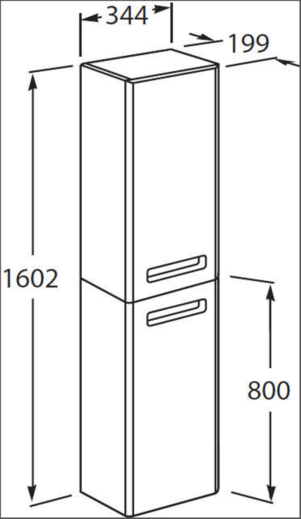 Шкаф-колонна Roca The Gap L цвет белая матовая ZRU9302739