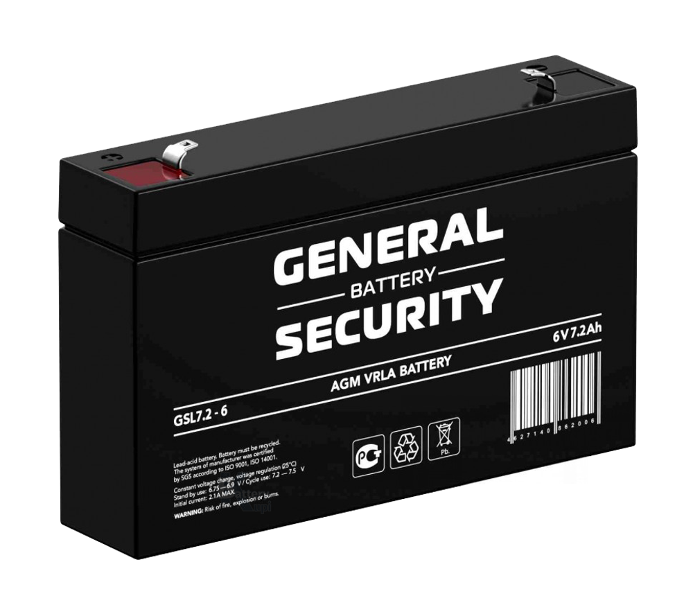 Аккумулятор General Security GSL 7.2-6 (AGM)