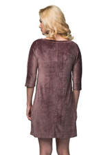 Короткое платье с пайетками на кармашках (Размер: M) (Цвет: голубой)