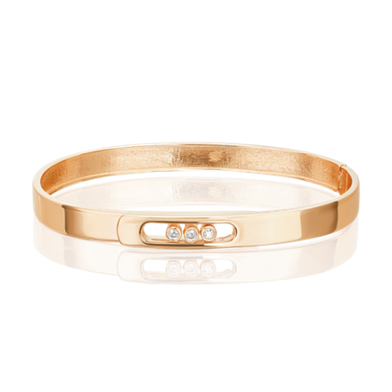 Браслет жесткий из красного золота с бриллиантами 05-0852-00-101-1110