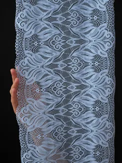 03-294 ОПТ Кружево эластичное 24 см, голубой 3090