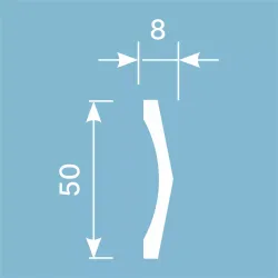 Молдинг Ecopolymer, 50x8 мм