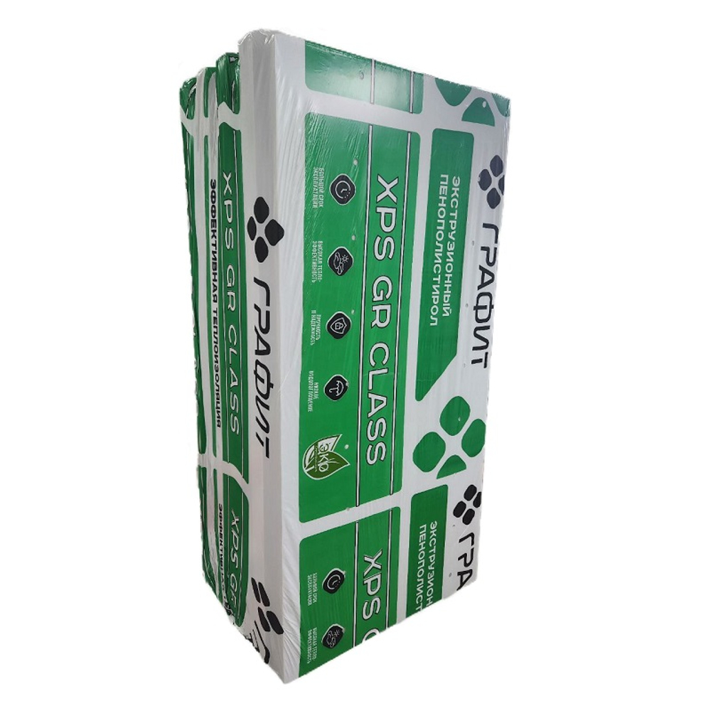 Пенополистирол Полимерпласт Графит XPS GR Class (1180х580х50 мм) 8 шт