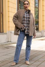 Пальто Альпака (бежевое) Б14139-7М LT Collection