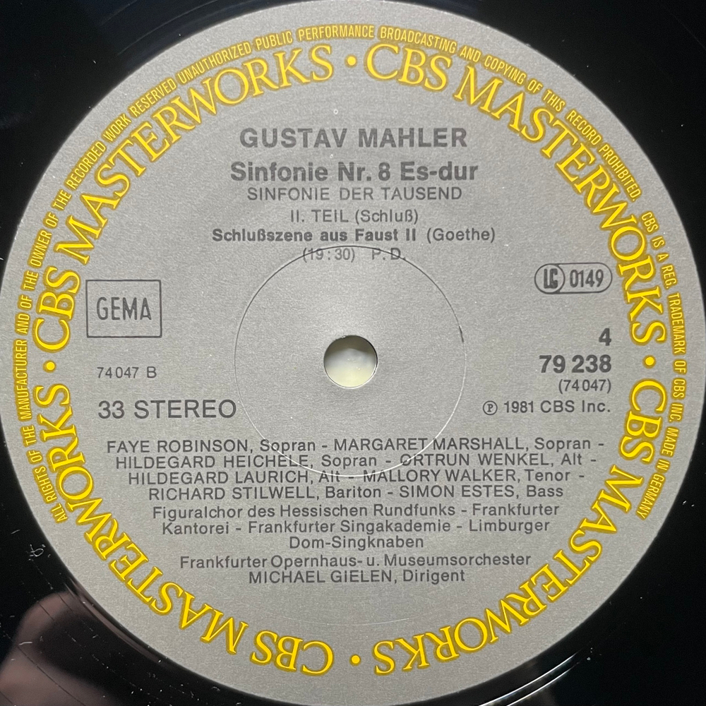 Малер - Симфония №8 2LP (Германия 1978г.)
