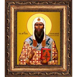 Евфимий Новгородский Преподобный Архиепископ. Икона на холсте.