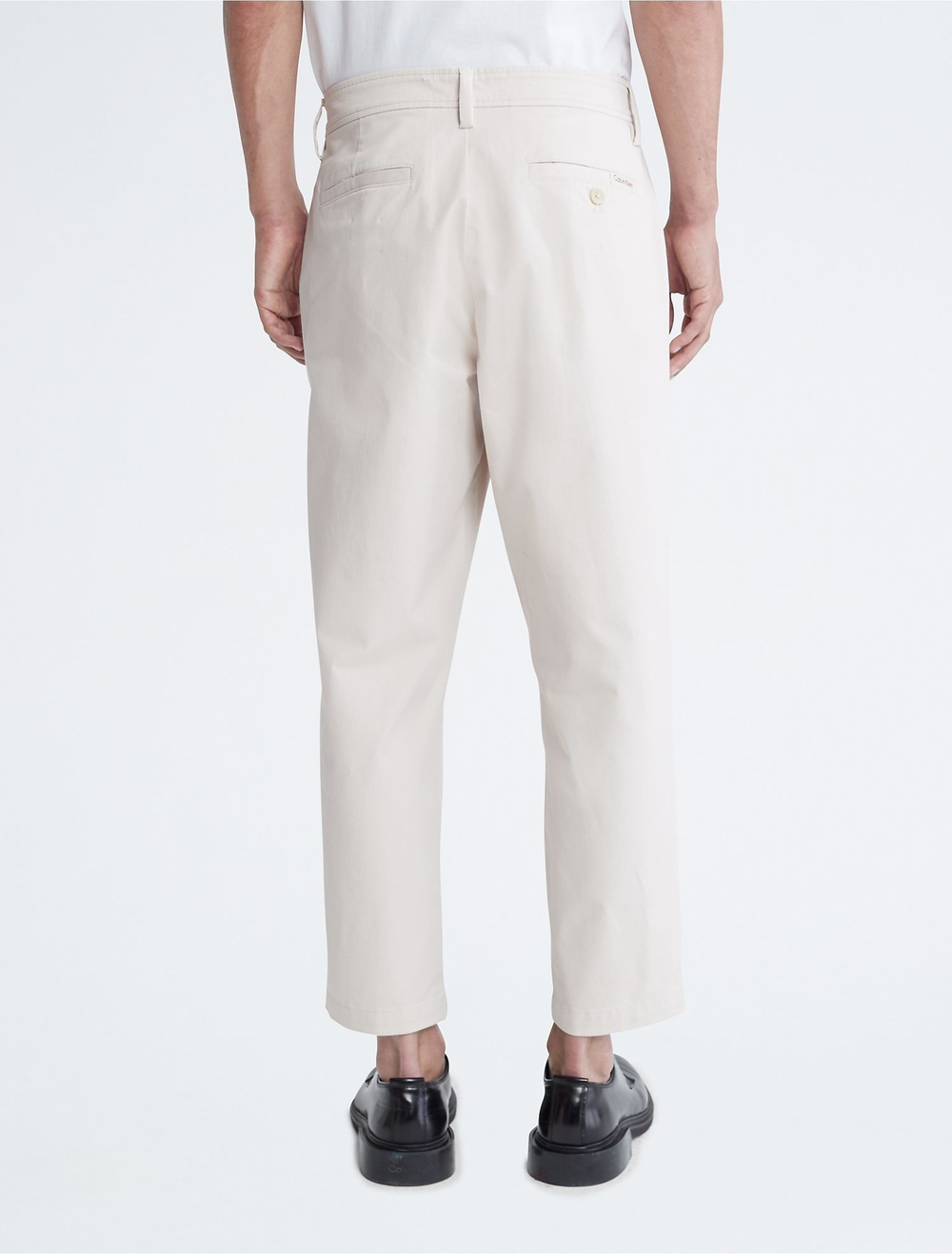 Брюки Calvin Klein Tapered Leg Cropped Chinos Chalk - 32