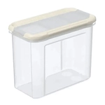 Емкость для сыпучих продуктов Modena прямоугольная 1,0л с дозатором (светло-бежевый)