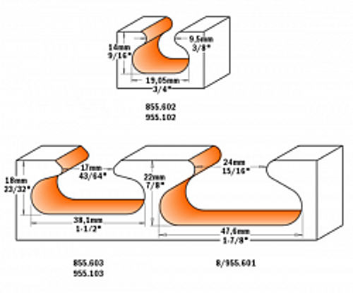 Фреза СМТ профильная S=8 D=38,1 x 20,7 955.103.11