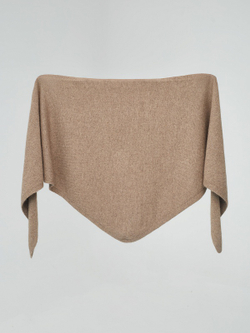 Оренбургский платок-косынка К820-29 т.бежевый