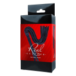 Черная кожаная плеть-флоггер 55см Bior Toys Notabu Real Leather NTB-80700