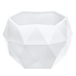 Кашпо для цветов пластиковое 2,5л d-21,8см «Топаз» Белый