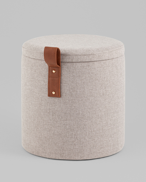 Пуф с ящиком Эркки рогожка XS серый