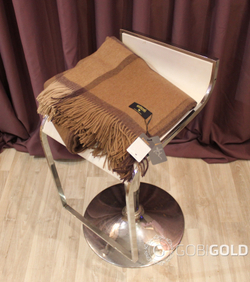 Плед из 100% верблюжьей шерсти 150x200 см. (ERDENET) - камел-бежевый