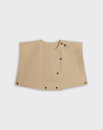 Плащ с кейпом песочный