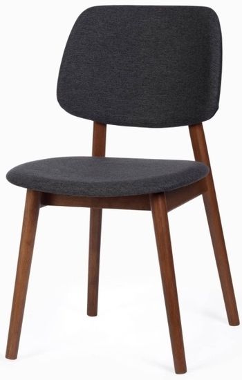 Стул Mercy деревянный с сиденьем из серой ткани 