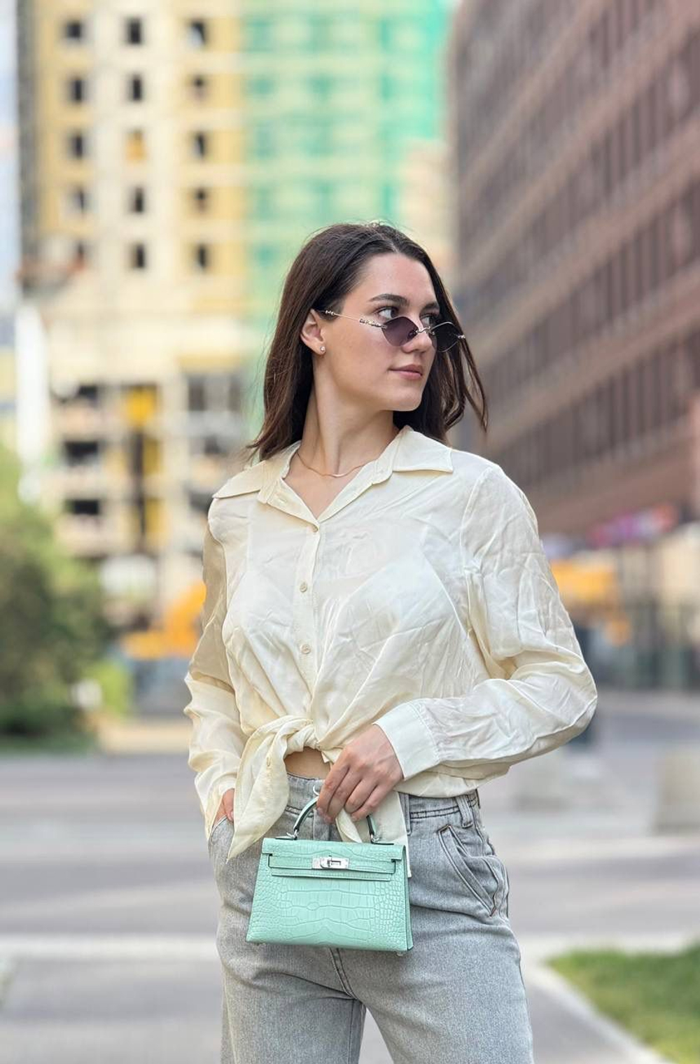 Сумка Hermes из кожи крокодила 20 см