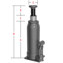 Домкрат бутылочный 50т 280-450мм GTE