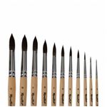 Кисть художественная ROUBLOFF (Рублев) белка, круглая, № 1, короткая ручка, ЖБ1-01,00Б