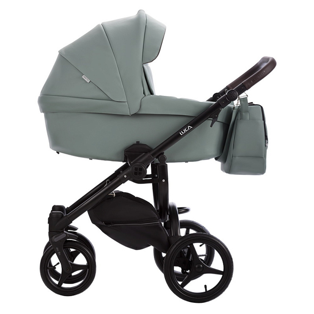 Детская коляска Bebetto Luca Pro 3 в 1 с автокреслом Avionaut Cosmo 32 шалфей кожа
